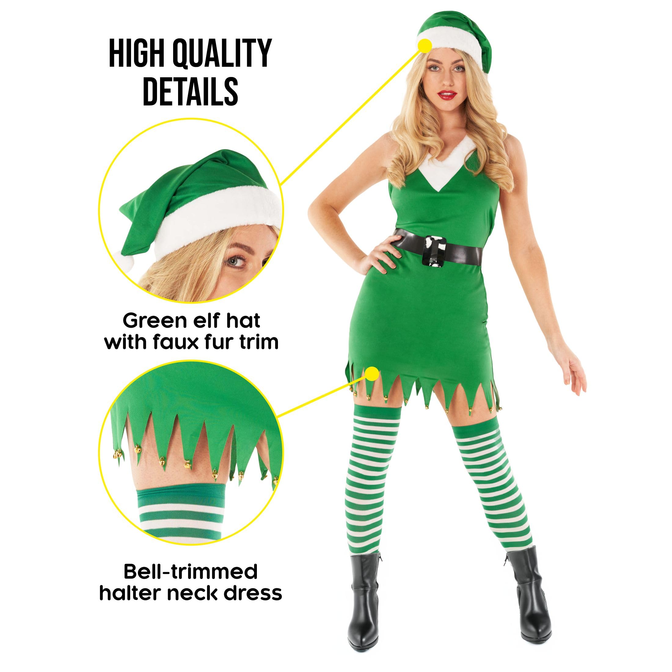 Costume Elfo E Santa "Pick Me Up" Per Adulti – Divertente Abito Fantasia Di Natale Rosso