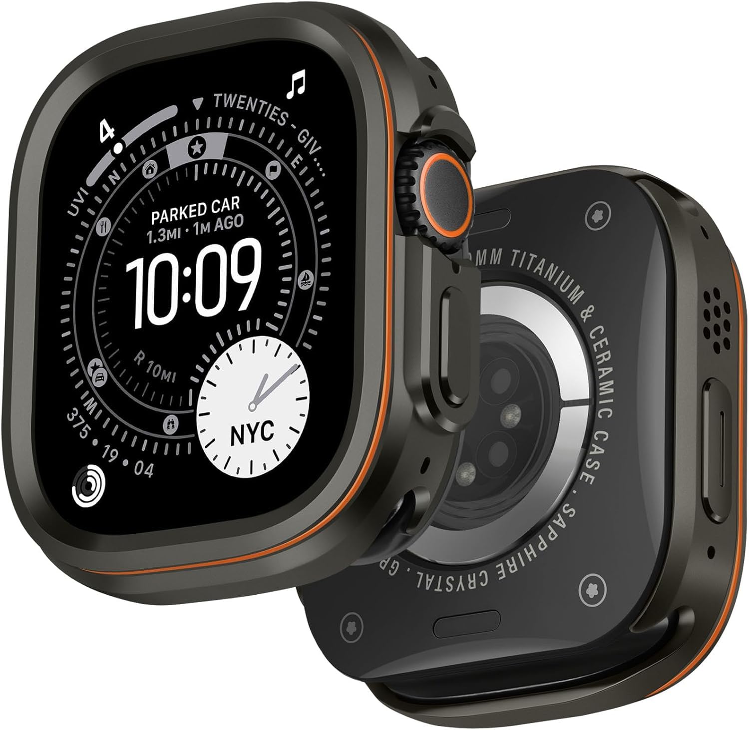 Rugged Metal Case For Apple Watch Ultra 3 | 2 | 1 49mm – Premium Protective Bumper Case With Full Coverage & Back Protection | Minimal Sleek Design for iWatch Ultra 49mm (Graphite)-image-20