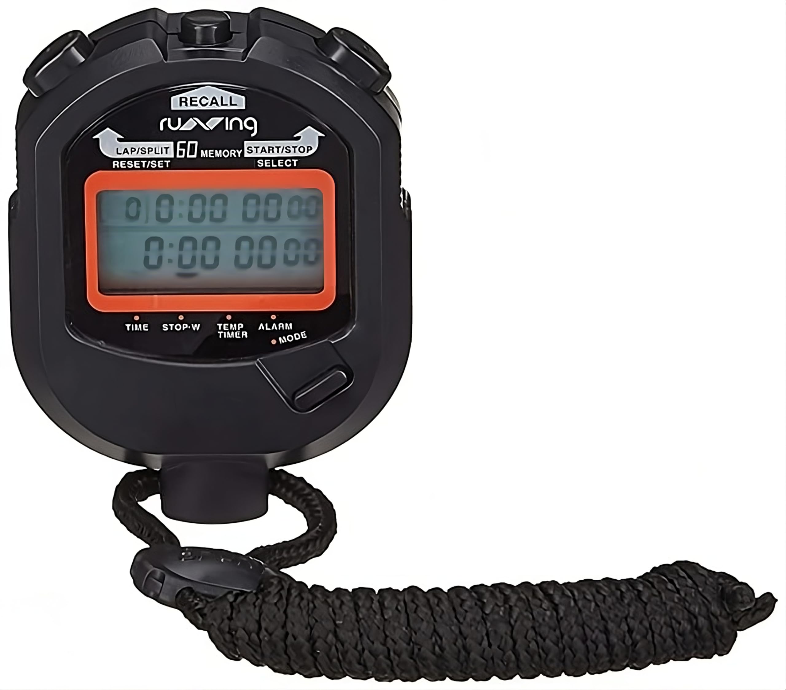 600 Plastic Stop Watch (Black)-image-5