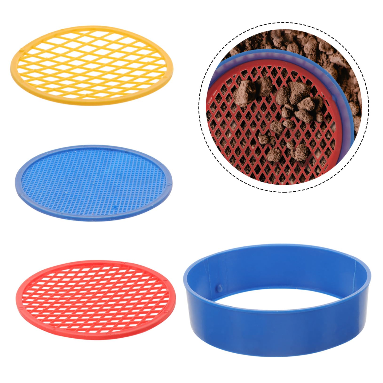 YARNOW 12 Ensembles Tamis de Sol Outils Jardinage Outils de Jardinage Criblage de Jardin Jardinage Outillage Tamis Terre Rocher Tamis à Pierres Plateau de tamisage de Plantation Plastique