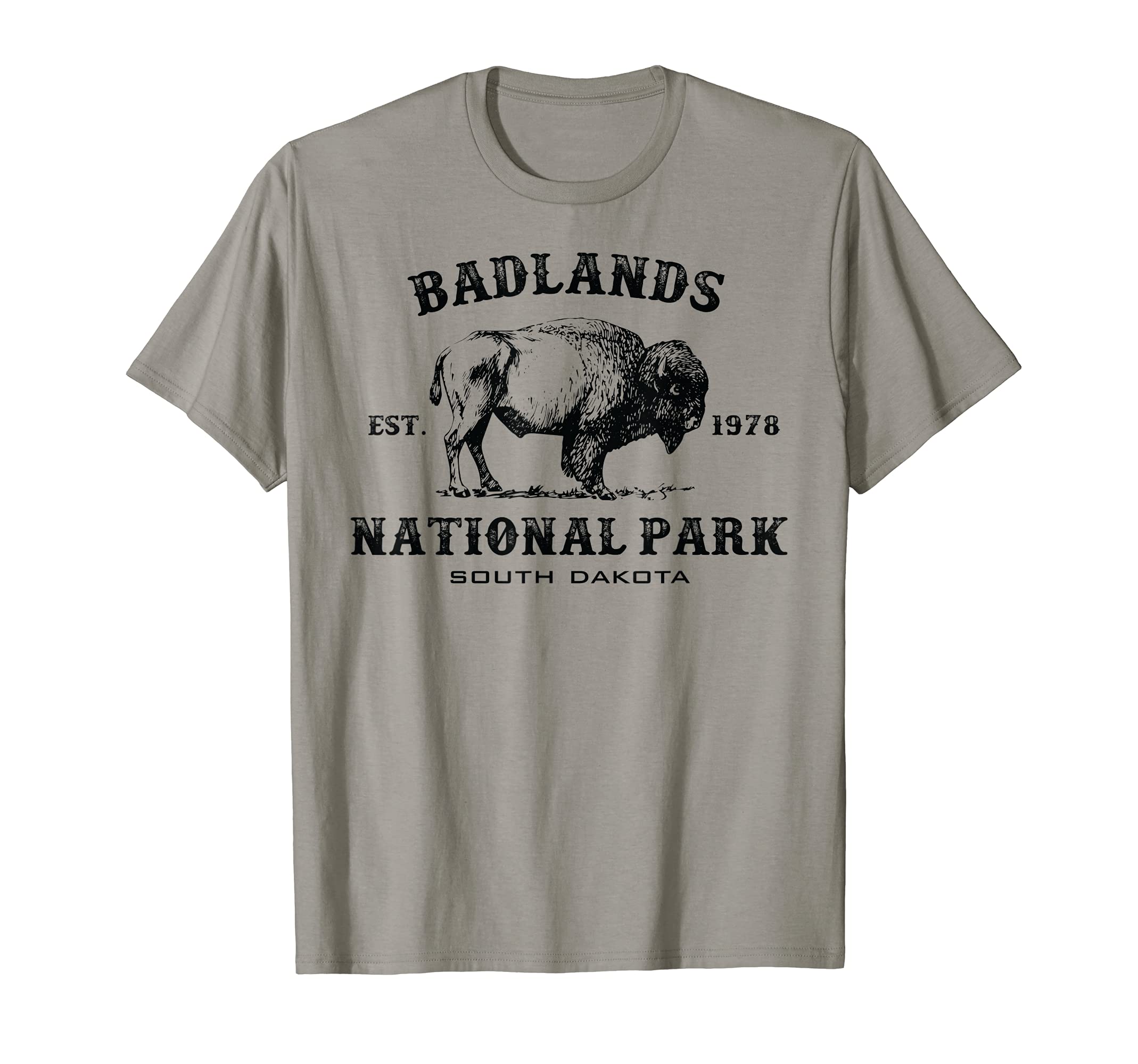 Badlands National Park South Dakota American Bison Souvenir T-ShirtOEKO-TEX STANDARD 100