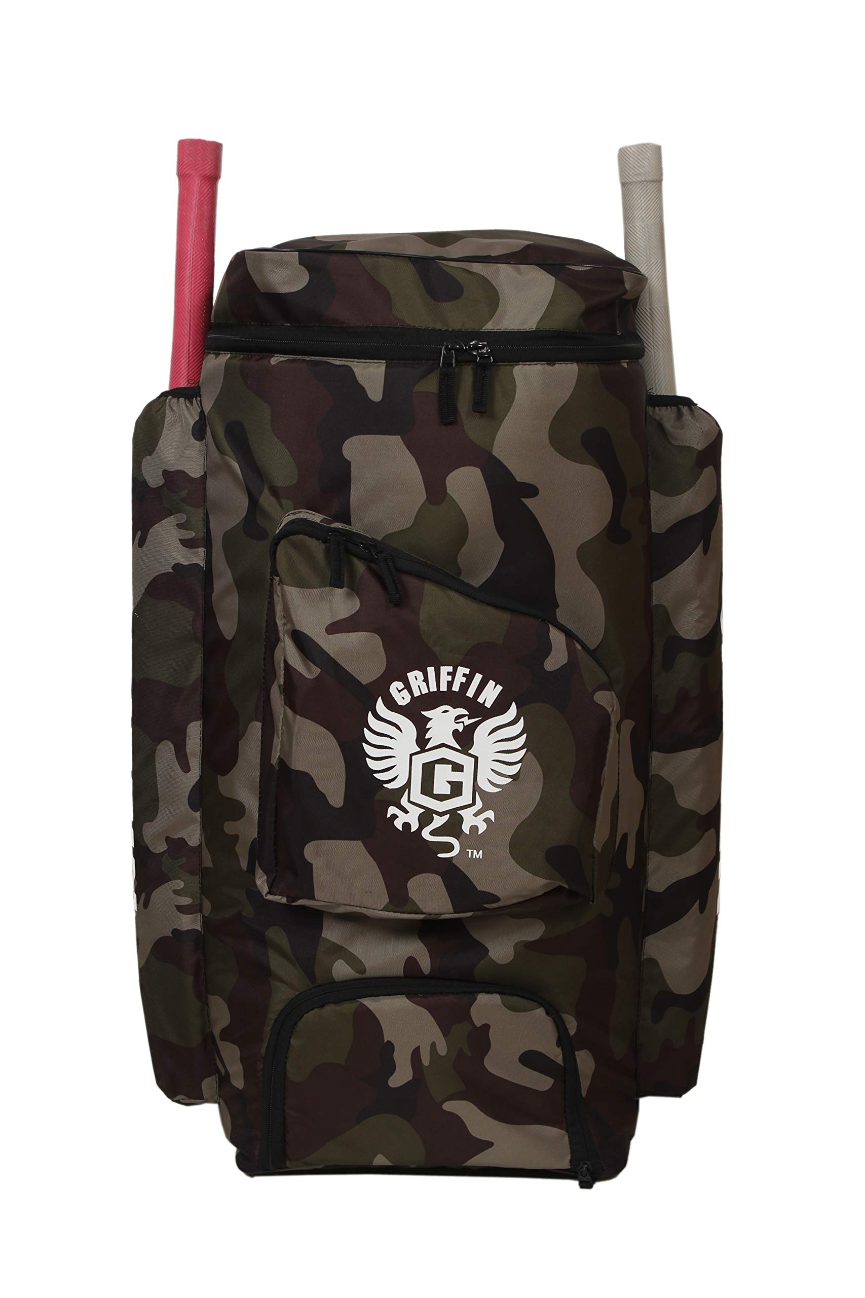 Griffin Camouflage Backpack Cricket Kit Camouflage Duffle Cricket KIT Bag Sports Outdoors Sports Kit Duffel Bag with Double Bat Compartments (B07J5YHF27) Amazon Price History, Amazon Price Tracker