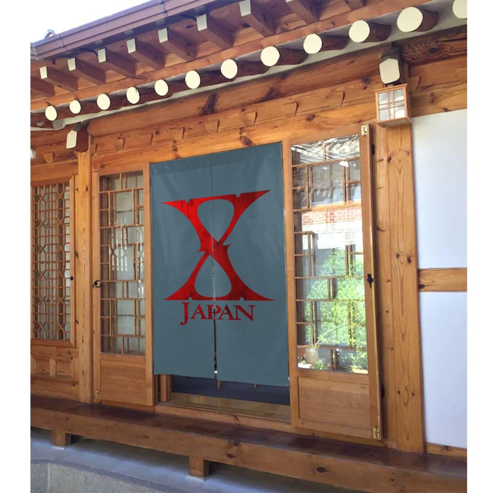 X JAPAN のれん　正規品　希少 Amazon｜X Japan Hide 遮光 のれん 玄関 幅86丈143cm キッチ