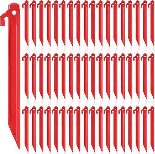 Beeveer 100 estacas de Navidad para patio, 8.8 pulgadas, estacas inflables de plástico para anclaje, estacas de anclaje resistentes, estacas de