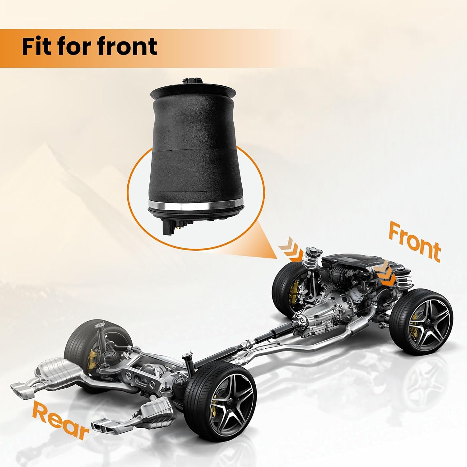 MILLISEC Front Air Suspension Spring Bag Compatible with Firestone,Volvo,Mack OEM Replaces# W26-455-9911,W26-358-9913, 20897204, 20462934, 60750-002