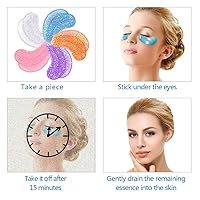 Vista 5 de Parches debajo de los ojos para ojos hinchados, 10 pares de almohadillas de gel para ojeras e hinchazón, almohadillas de ácido hialurónico