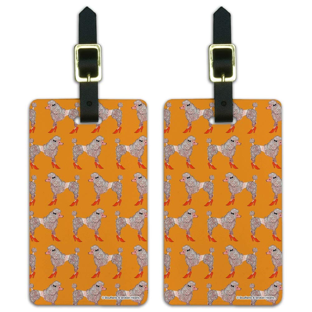 Sassy Poodles Luggage ID Tags Suitcase Carry-On Cards - Set of 2