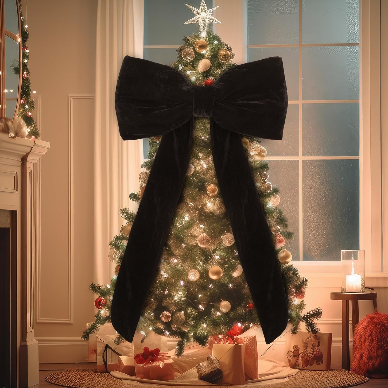 Big Black Bow for Wedding 42 x 27 Inch Large Velvet Party Decorations Coquette Birthday Party Bow Decor Backdrop Big Themed Room Large Wall Decor Ornaments Giant Door Ribbon Velvet