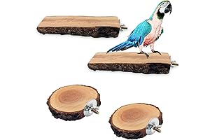 Hamiledyi Wooden Flat Perches for Bird Cages