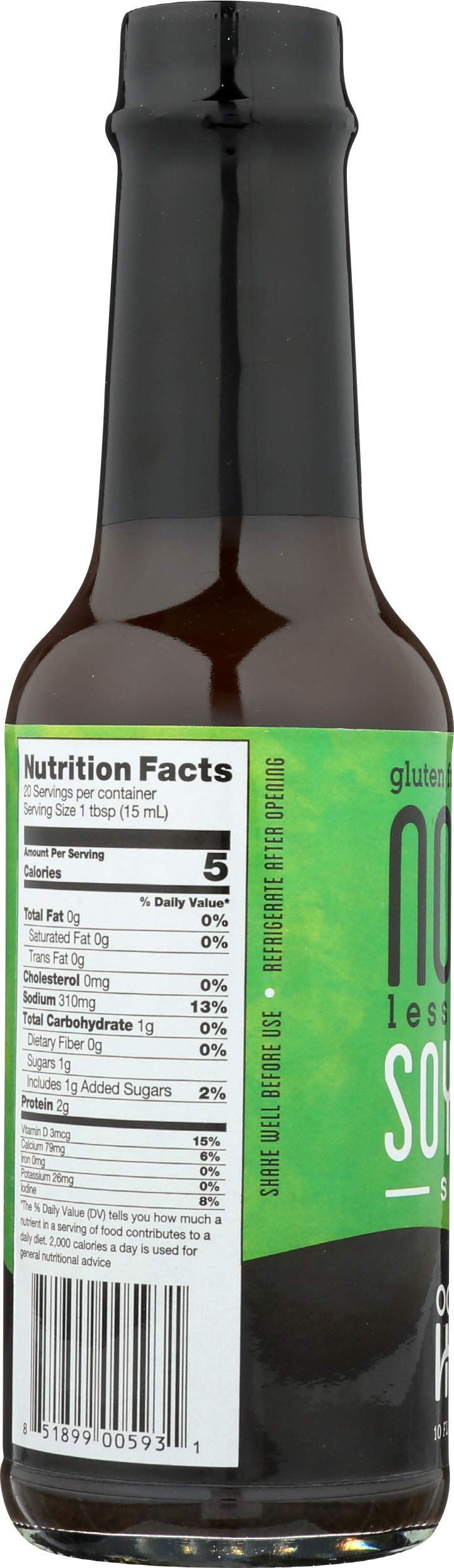 2 botellas de salsa Less Sodium NoSoy (sin soja) por Ocean's Halo
