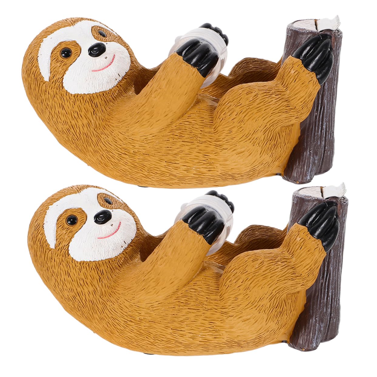 DOITOOL 2 Satz Klebebandabroller Resin Faultier Tape Dispenser mit Klebebändern Stabiler Schreibtisch Klebebandhalter Platzsparend Vielseitig für Büro Schule und Zuhause Robustes Harz