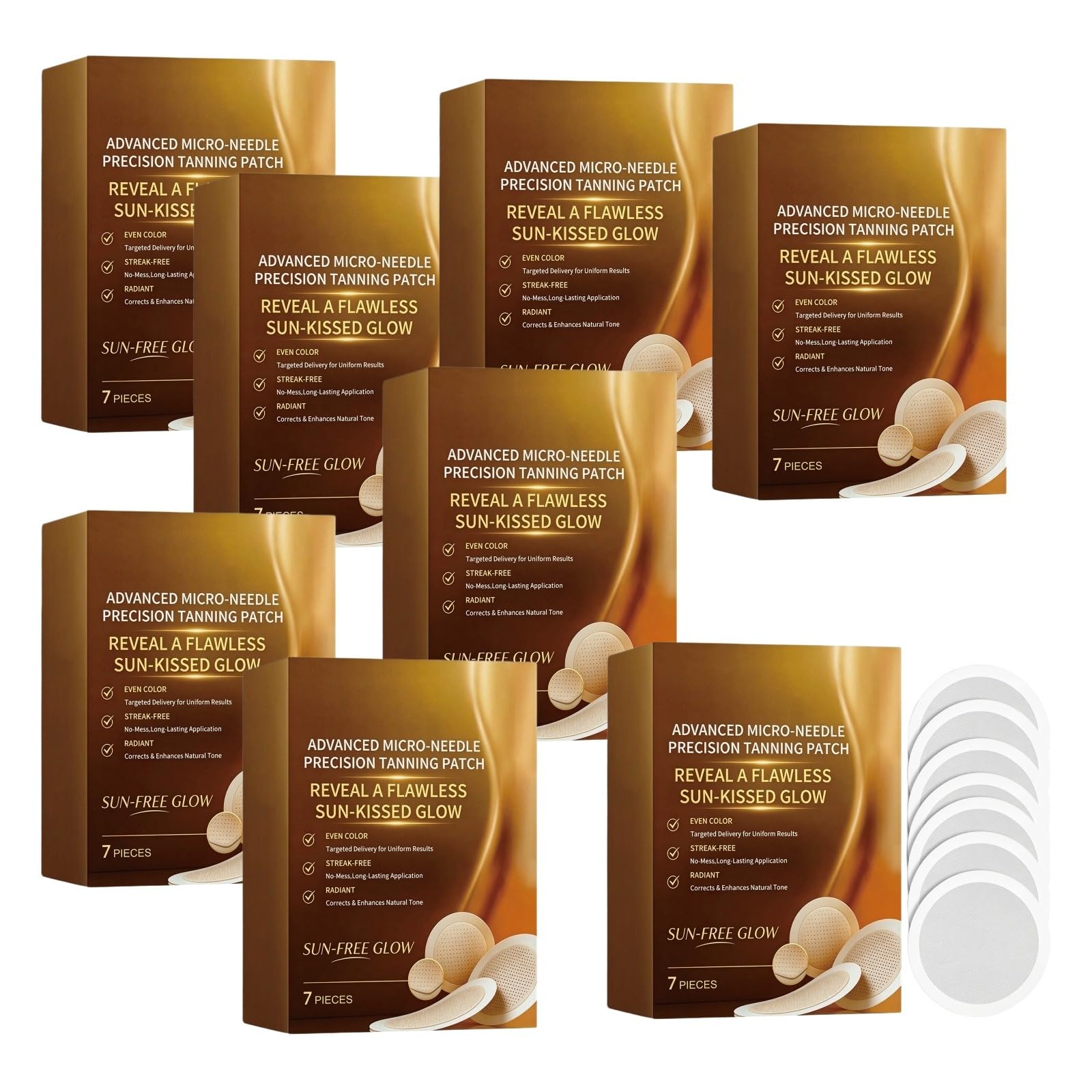 Samopalacz Microneedles, naklejki do opalania bez słońca, aby uzyskać ciemną i równą skórę, wygodna w użyciu w domu do pielęgnacji skóry