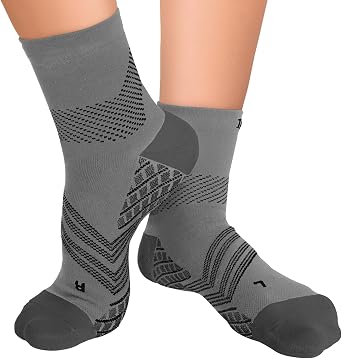 TechWare Pro Plantar Fasciitis Socks Cushion Ankle Compression Socks Women & Men. Achilles Tendonitis Brace & Arch Support