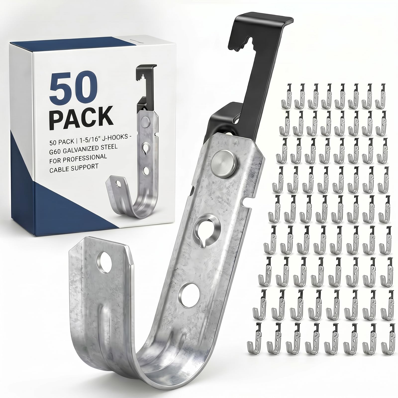 Amazon.com: Zonon 50 Pcs 1-5/16 Inch Galvanized Steel J Hook with