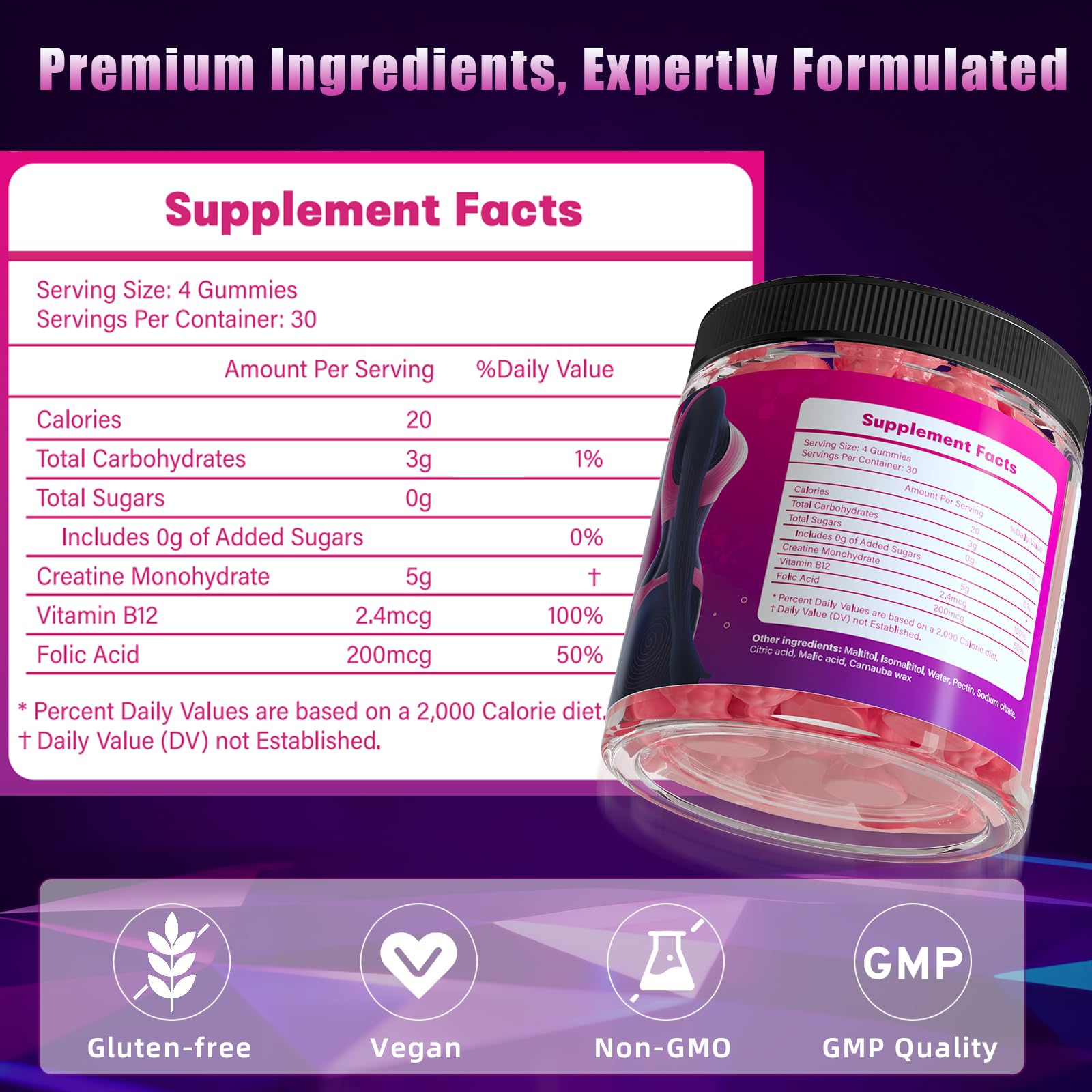 Creatine Monohydrate Gummies for Women & Men — Amazon image 5