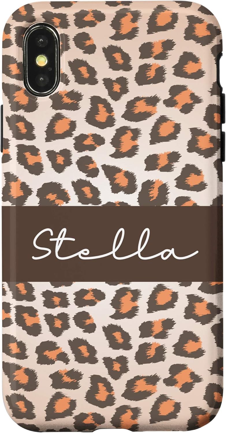 iPhone 12 mini Stella Name Personalized Gifts Leopard Print Girls Phone Case