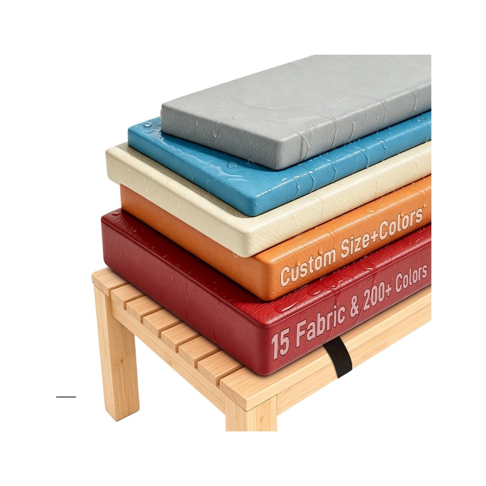 Custom Size Bench Cushion, Personalized Window Seat Cushion Indoor Outdoor — image 1