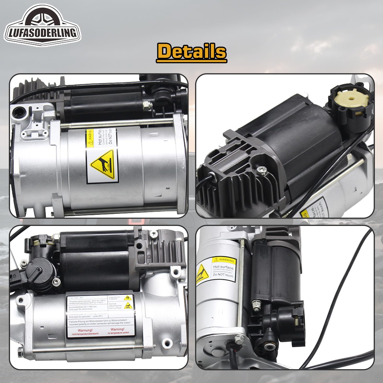 Compresseur Suspension Pneumatique + Relais pour VW Touareg,pour Audi Q7,pour Porsche Cayenne 955 95835890100 95535890105 7L0616007 7L0616006 7L0616007A