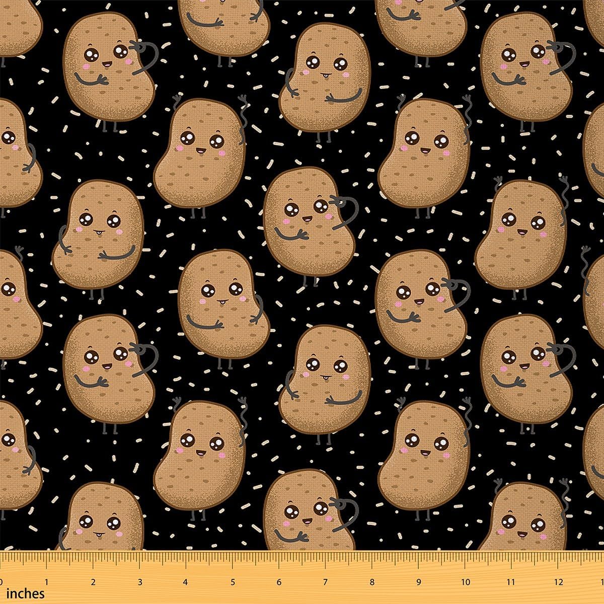 Cute Potatoes Fabric by The Yard 1 Yard Kids A Potato