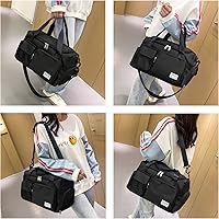 Vista 140 de Pequeña bolsa de gimnasio para mujer, bolsa de viaje con compartimento para zapatos