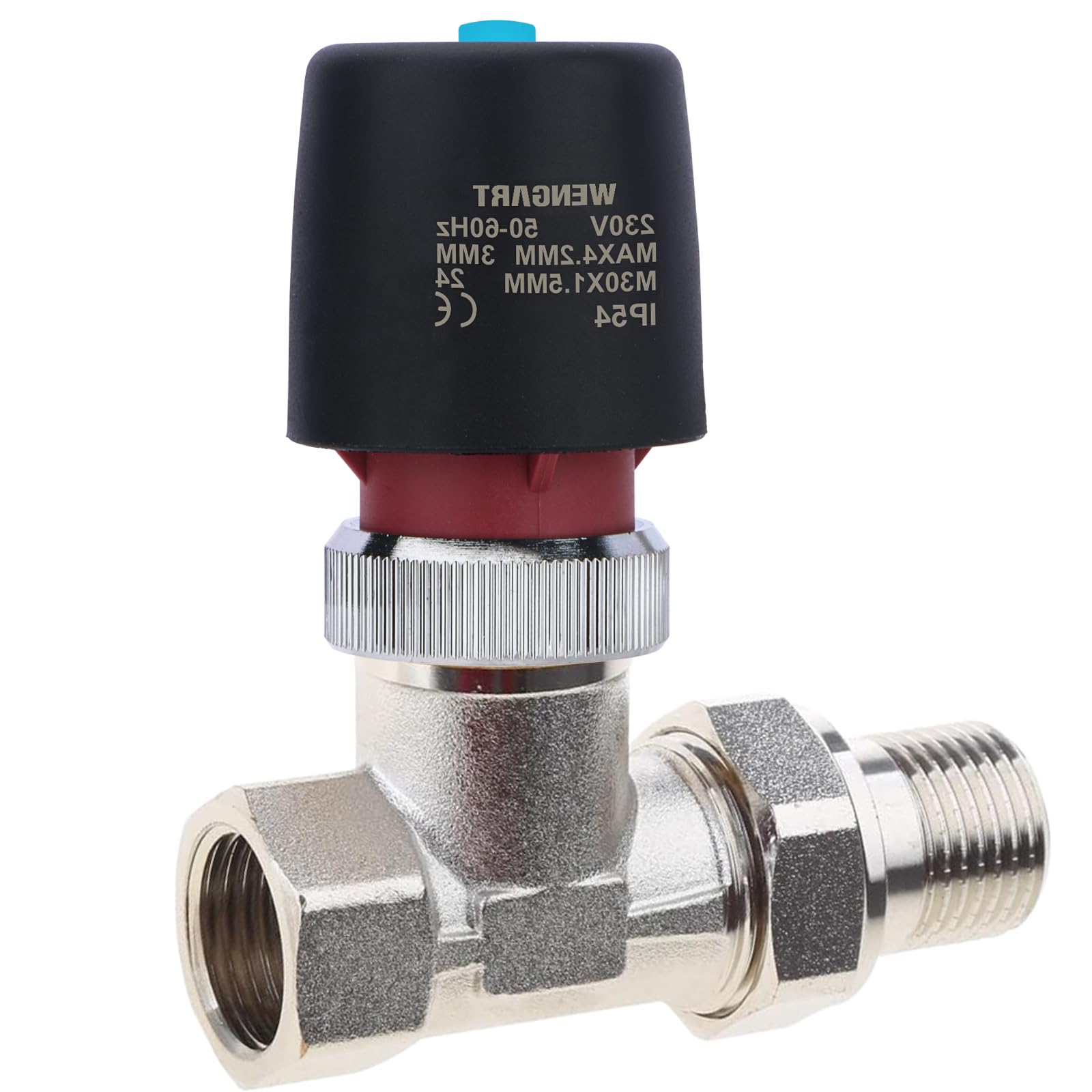 Attuatore per Riscaldamento a Pavimento Wengart WG905, Normalmente Chiuso AC230V 2W M30*1,5 2 Fili Adatto per Sistemi HVAC e Sistemi di Acqua Calda