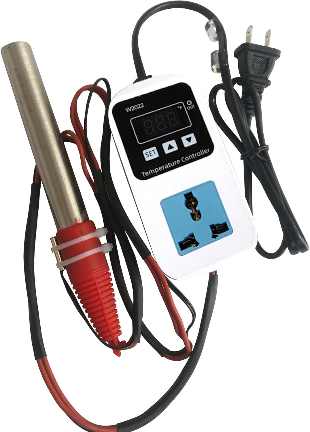 FixtureDisplays® 500W Water Heater Controller Deicerr Themostat Control Auto on-Off Temperature 18536－Heater CONTROLLER-2D