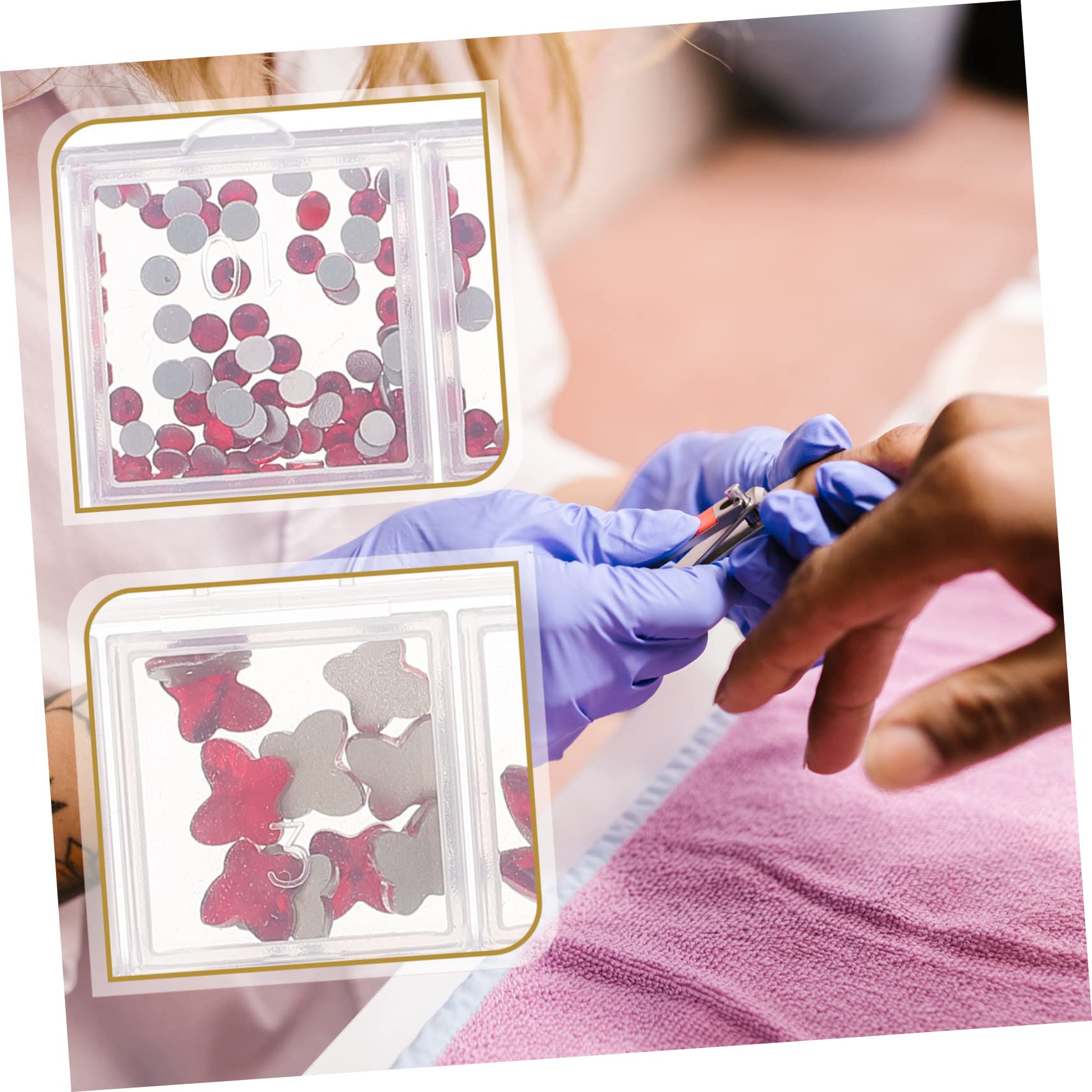 FRCOLOR Decorazioni Per Unghie Resina Con Brillantini Per Nail Art e Manicure Creativa Per Principianti e Professionisti
