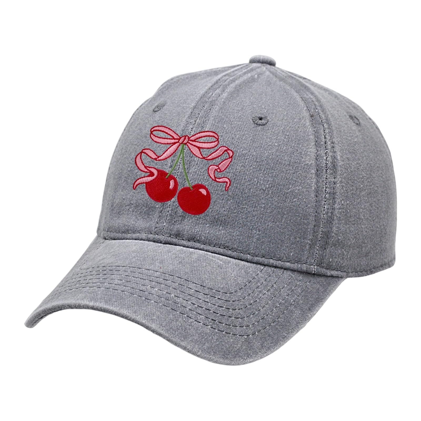 Cappello da baseball regolabile in cotone con stampa con fiocco, per attività all'aperto, hiphop, danza, cappello da baseball