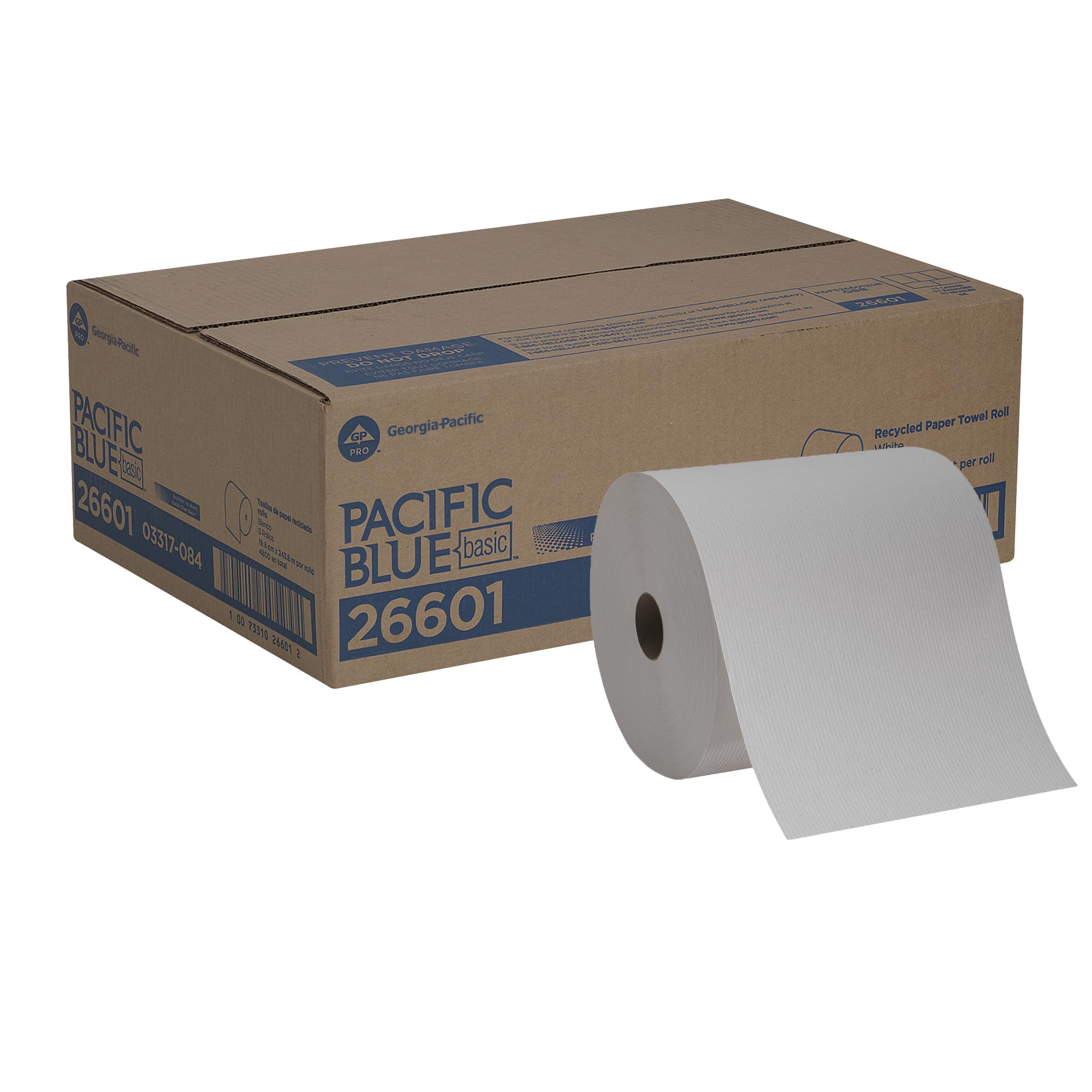 Georgia-Pacific Envision 26601 White High Capacity Roll Towel, 800' Length x 7.875" Width (Case of 6 Rolls) by Georgia-Pacific