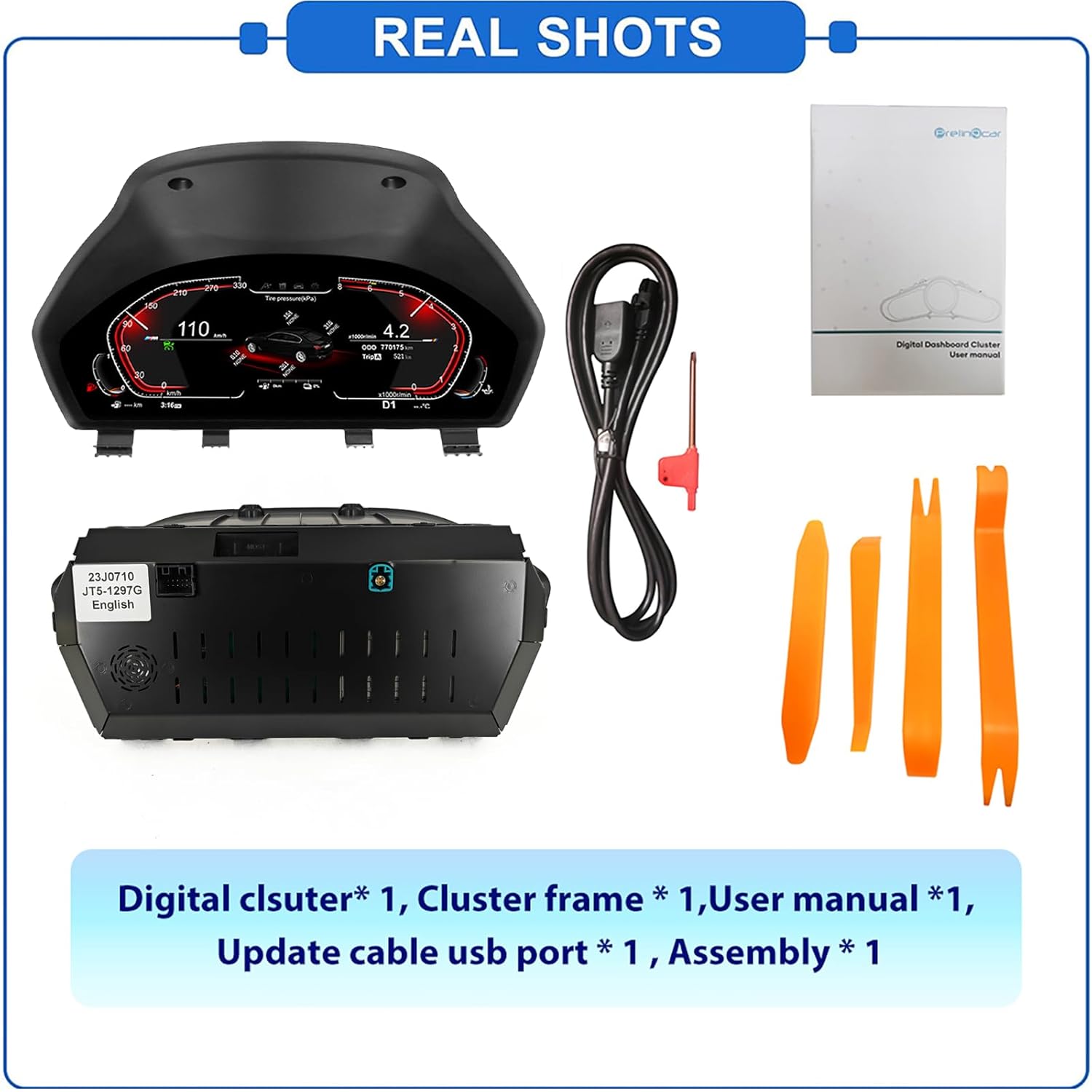 Digital Dash, Aftermarket Digital Instrument Cluster, Digital Gauge Cluster for 3 Series F30 F31 (2013-2019), for 6 Series GT-F34 (2013-2019), for 4 Series F32 F33 F36(2013-2020) - A