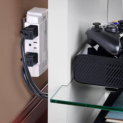 Miniatura 6 de CyberPower GT600P - Grifo giratorio de pared con conexión a tierra de 6 salidas, color blanco (paquete de 2)