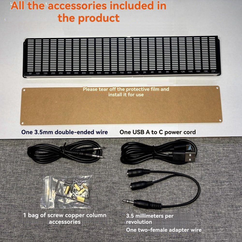 AK2518 Spectrum zegar muzyczny Bluetooth atmosfera jasnozielony + pomarańczowy + czerwony wyświetlacz sygnał audio melodia rytm