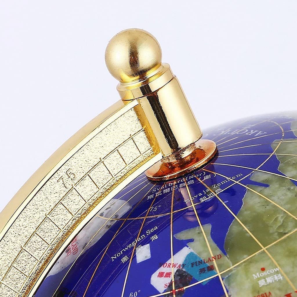 Amazon.co.jp: 地球儀 360°回転地球儀と金アルミ合金スタンド地球儀