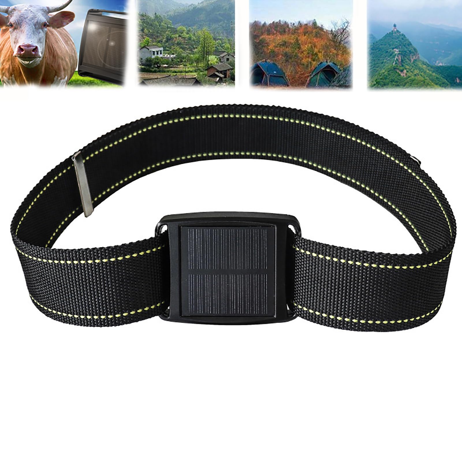 Rastreador GPS Para Animales, Localizador Solar Animales, Distancia: 2-10 M/posicionamiento Tiempo Real/impermeable/2 Métodos Carga/2 Métodos Alarma/energía Solar, Utilizado Para Rastrear Ganado