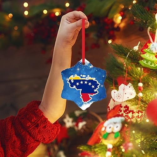 Miniatura 2 de Adorno de bandera de Venezuela  Adornos de Navidad de cerámica Venezuela, adorno de árbol de Navidad, recuerdo de vacaciones, recuerdo de país,