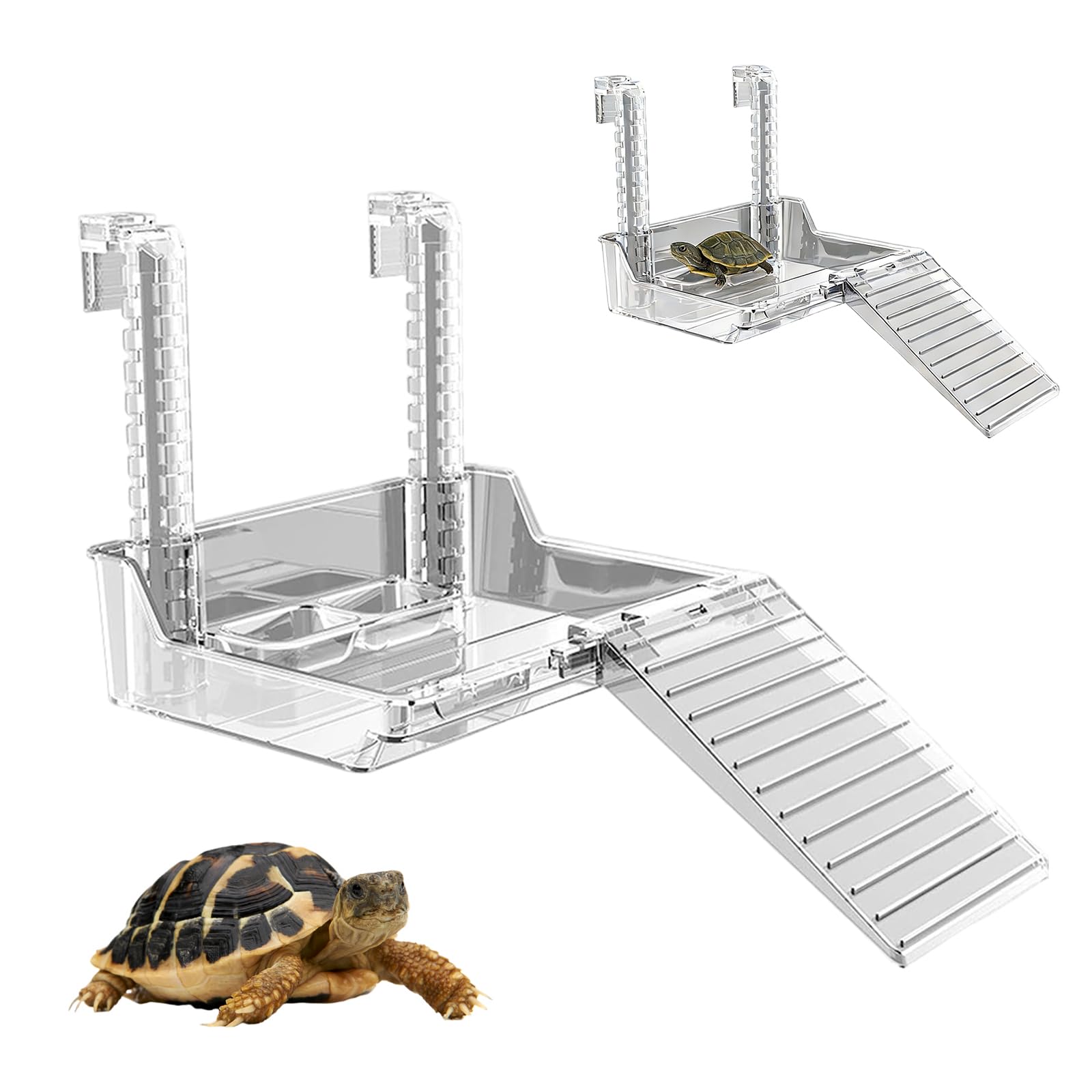 Plateforme Suspendue pour Tortues - Plateforme Tortue d'eau - Accessoires pour Aquarium, Adapté Aux Petites Tortues, Petits Reptiles, Animaux Aquatiques, RéGlable (Taille : M)