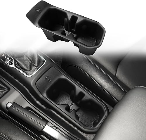Muslogy Soporte para taza de consola central compatible con Jeep Wrangler (JLJLU) y Gladiator (JT) 2018-2024 2025 Accesorios para consola media,