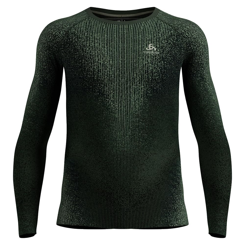 Odlo Capa Base Blackcomb Eco con Cuello Redondo y Manga Larga para Hombre