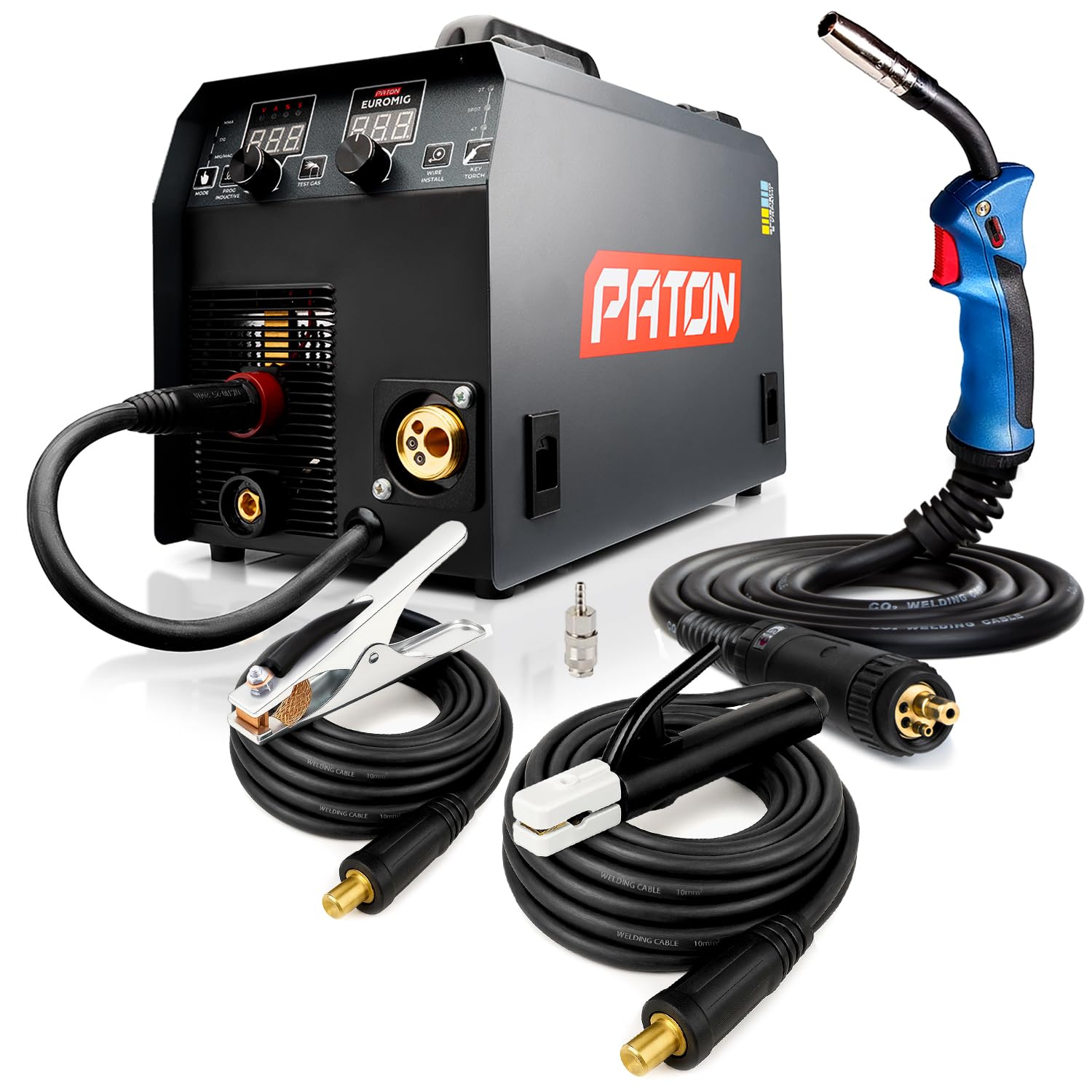 PATON EuroMIG 150A digital welding machine 230V with MIG and wire feeder – professional semi-automatic welding machine for industrial use, MIG inverter welding machine for professional work