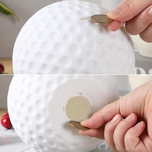 Miniatura 7 de H&W Alcancía de pelota de golf, inastillable, con temática de deportes de golf, regalo para niños, damas y caballeros