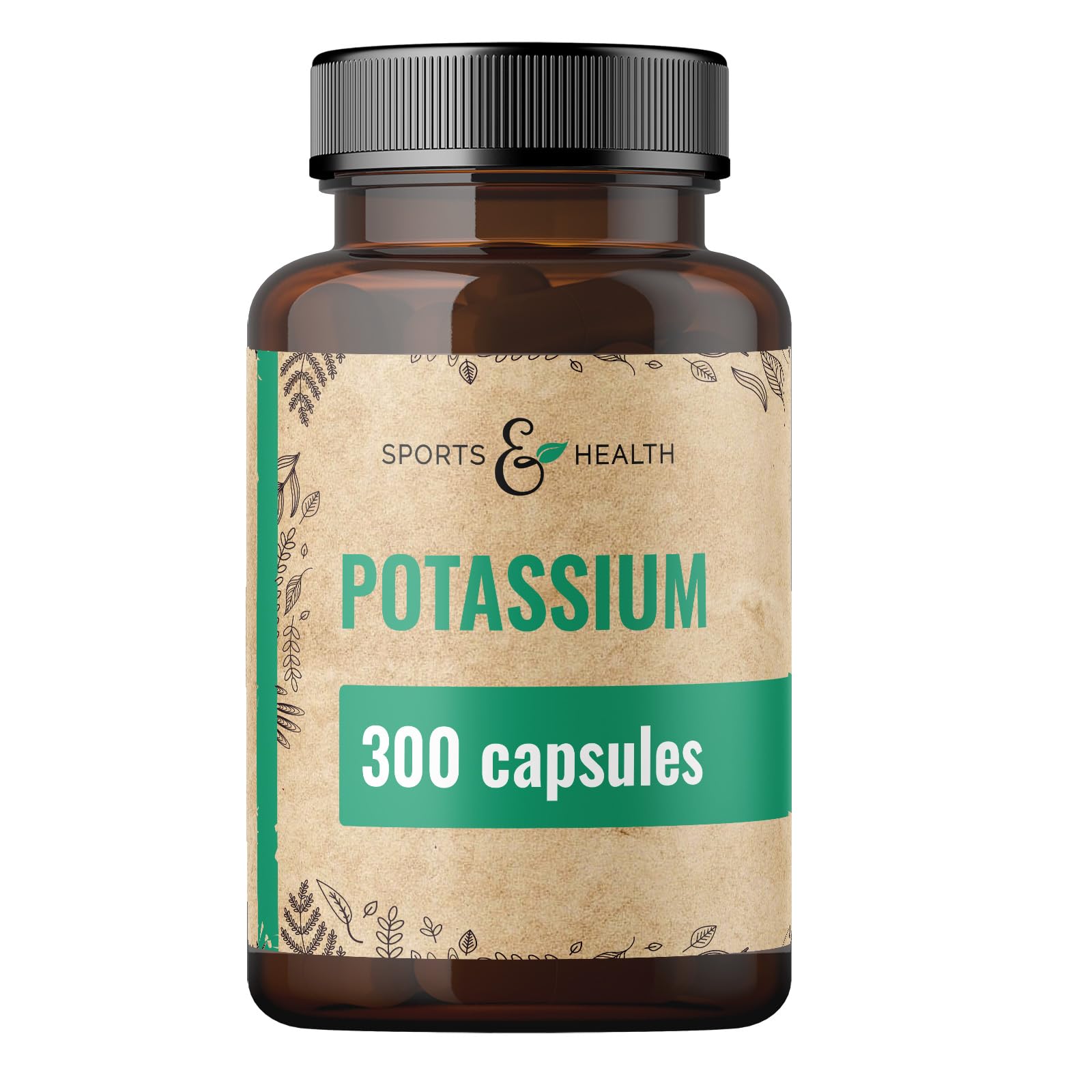 Gélules de Potassium Citrate – 300 Gélules – Végan – 682,2 mg par Portion Quotidienne – Citrate de Potassium complément alimentaire