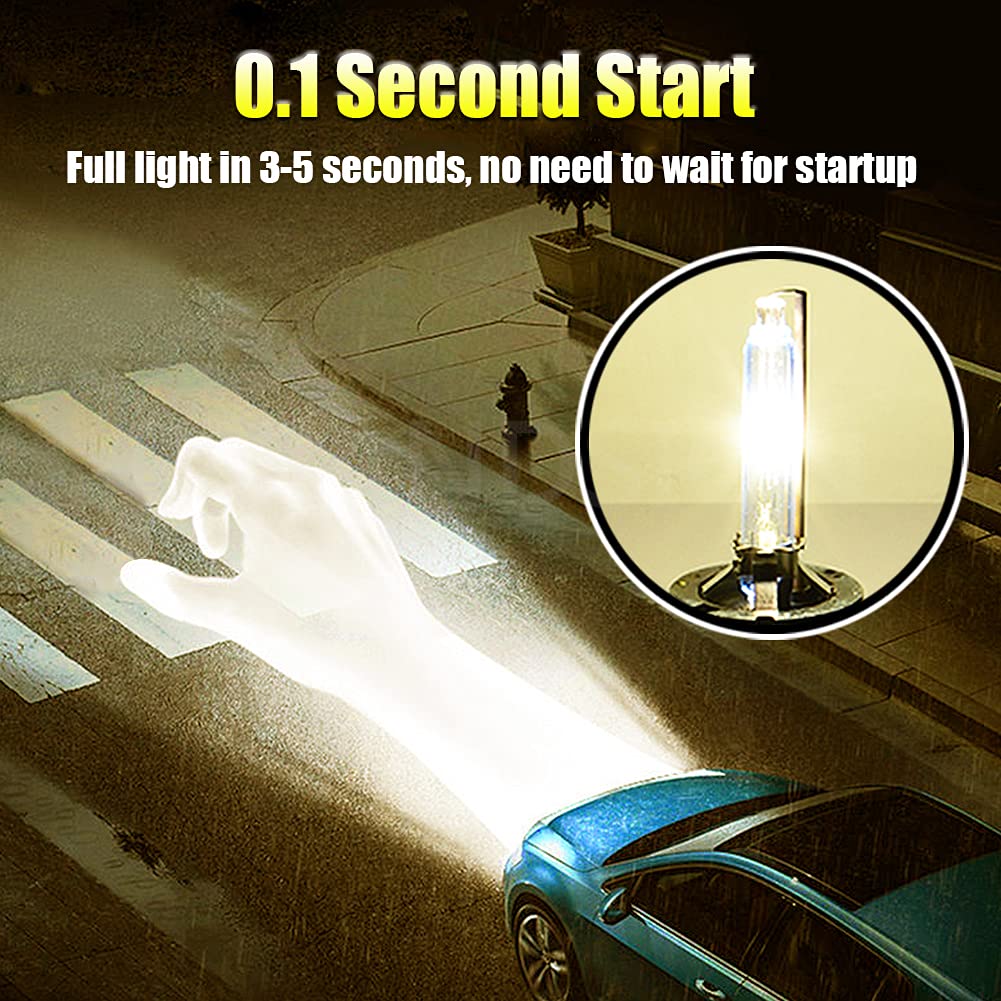 Ruiandsion D4R Xenon Brenner 4300K Warm White 12V Superhelles HID Fahrzeugscheinwerferbirne(2er Pack)