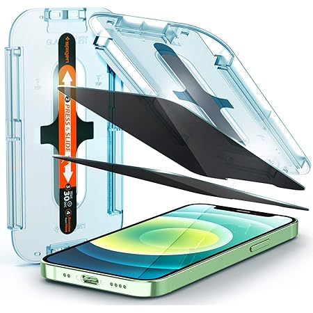 Amazon Spigen Ez Fit 覗き見防止 ガラスフィルム Iphone 12 Mini 用 貼り付けキット付き Iphone12 Mini 用 保護 フィルム のぞき見防止 2枚入 Spigen スクリーンプロテクター