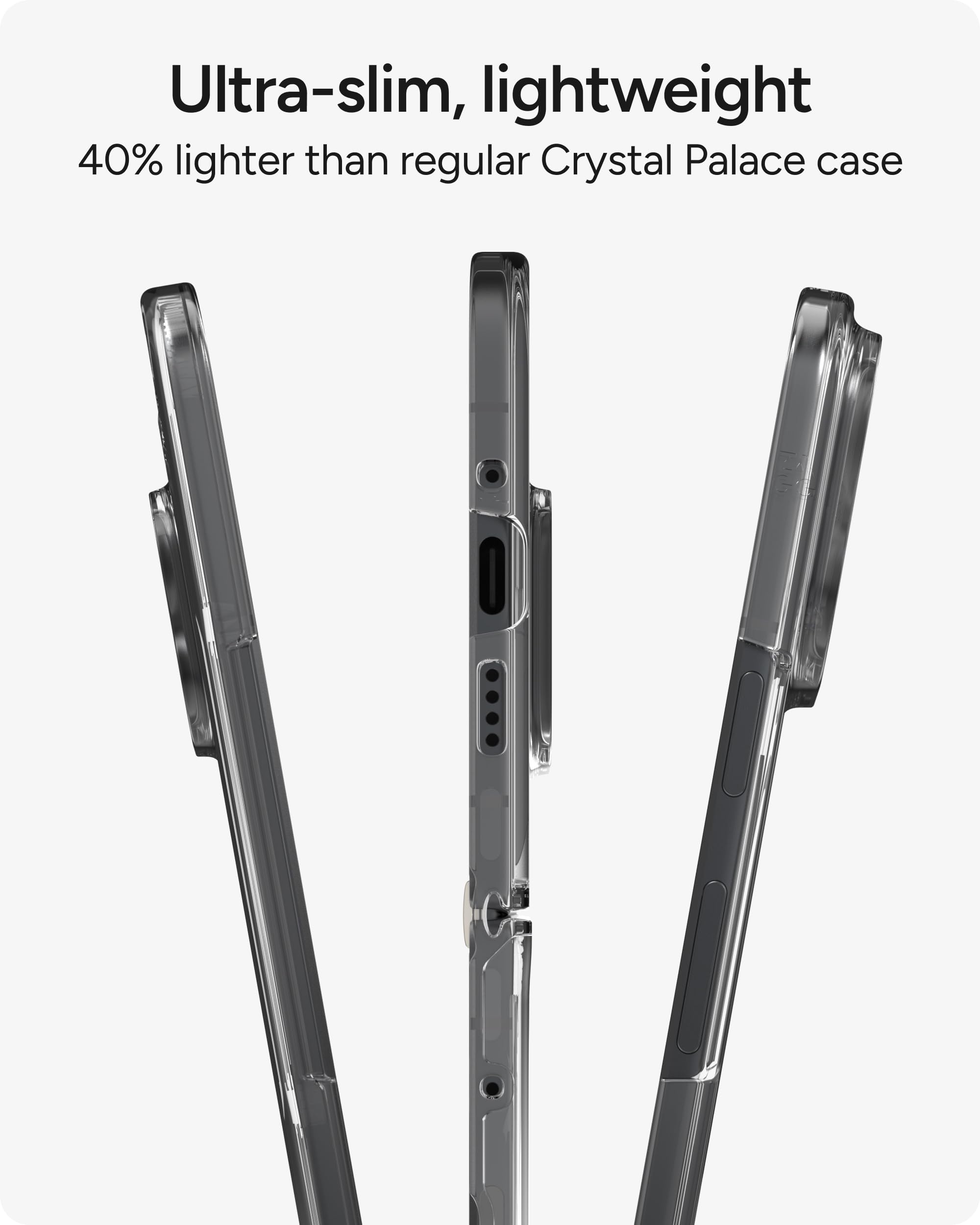 ZAGG Crystal Palace Snap Lite - Custodia pieghevole per Google Pixel 11 Pro | Custodia magnetica ultra sottile, custodia trasparente, protezione affidabile dalle cadute, tecnologia anti-ingiallimento
