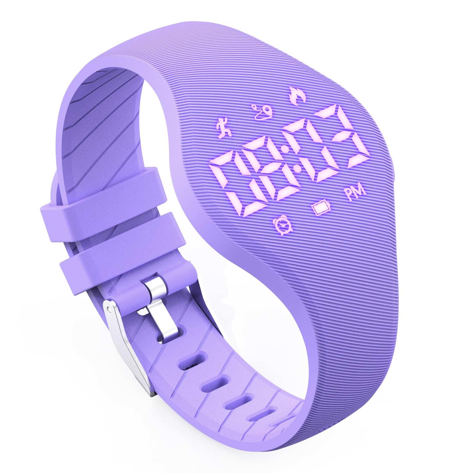 Kids Led Fitness Tracker Watch for Boys Girls, No App, Digital Sport Wristwatch, Waterproof, with Pedometer Alarm Clock, for Teens Children Students Ages 5-16 (Purple)-image-41
