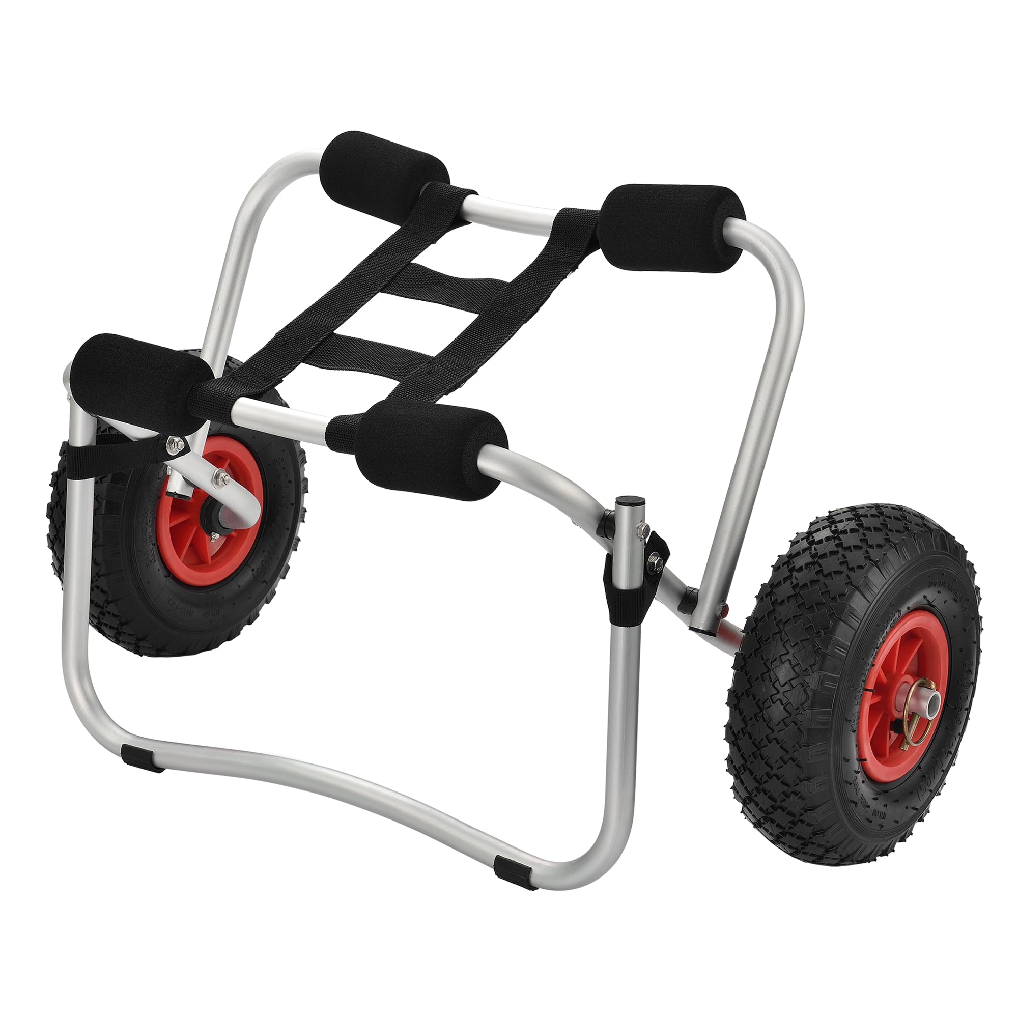 in.tec Kajakwagen Drau Kanuwagen 72 x 31 x 44 cm Transportwagen bis 70 kg | Surfwagen, Aluminium, Kajak, Kanu, Bootstrailer, Zusammenklappbar, Verstellbarer Gurt, mit Luftreifen, Breite Auflage