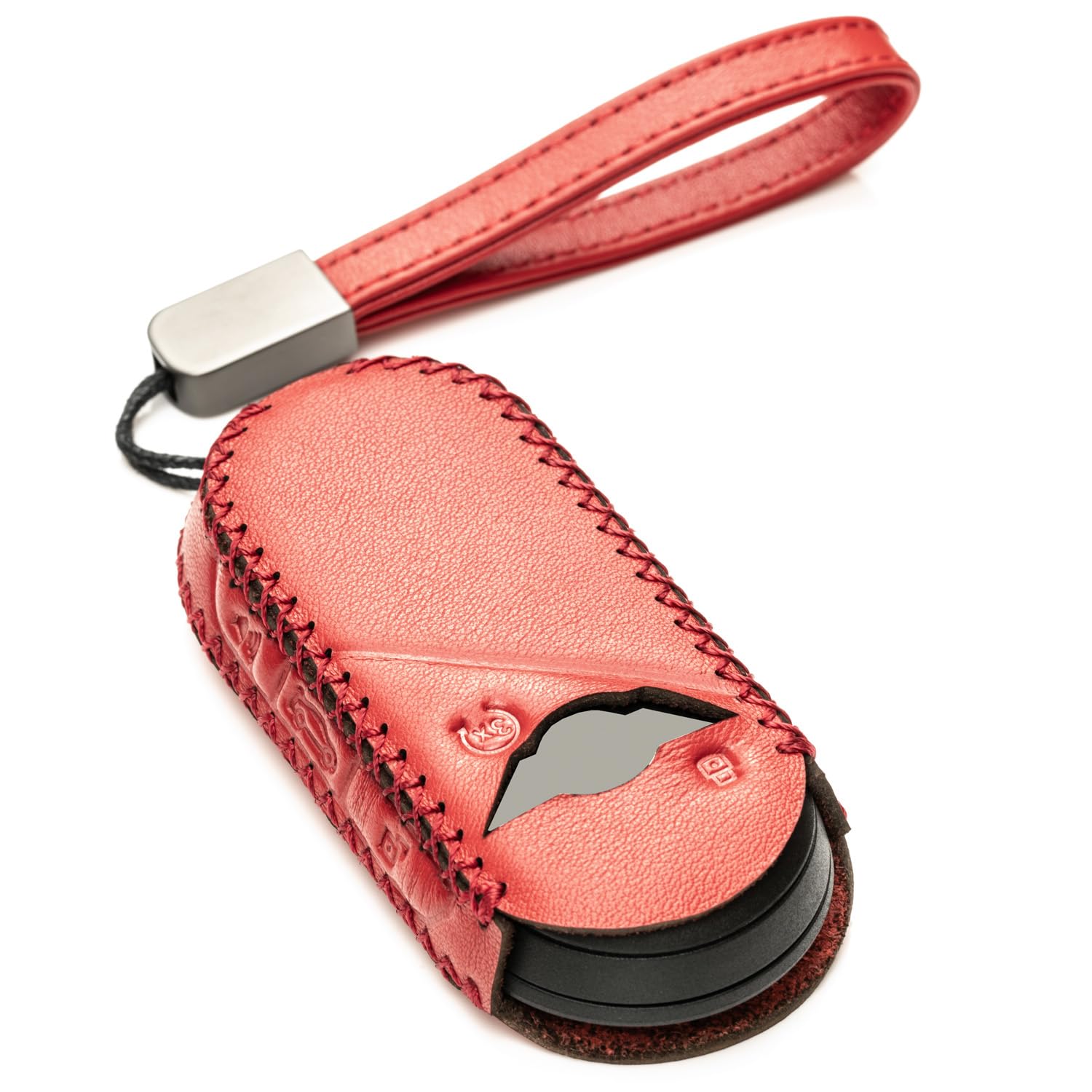 Vitodeco Genuine Leather Smart Key Fob Cover Compatible with Mini Countryman S ALL4, Countryman SE ALL4, Cooper 2 Door, Cooper S 4 Door, Convertible (