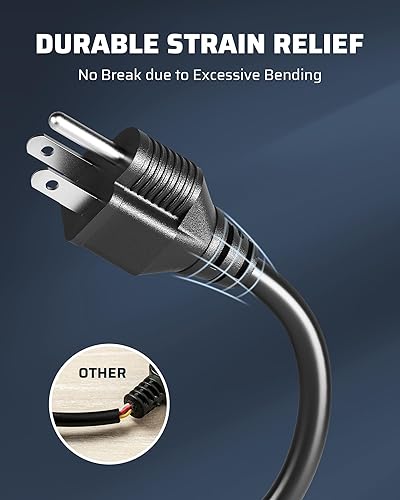 Miniatura 6 de DEWENWILS Cable de extensión para exteriores de 20 pies, cable de extensión impermeable de 3 clavijas para electrodomésticos de interior y exterior,