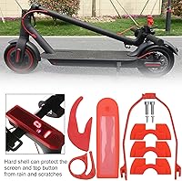 Vista 6 de Keenso Kit de guardabarros para scooter eléctrico, funda protectora de silicona para scooter eléctrico + 2 ganchos + 3 piezas de amortiguación +