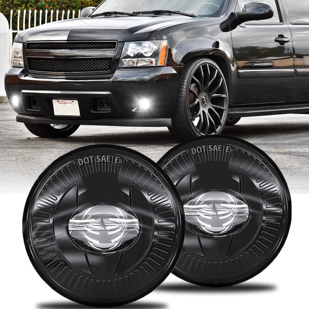 Z-OFFROAD 2pcs 24W Round LED Fog Lights 5202 Replacement Driving Lamps for 2007-2014 Suburban Tahoe 2007-2013 Avalanche 2010-2013 Camaro 2015 Silverado GMC Sierra Acadia Yukon - Black